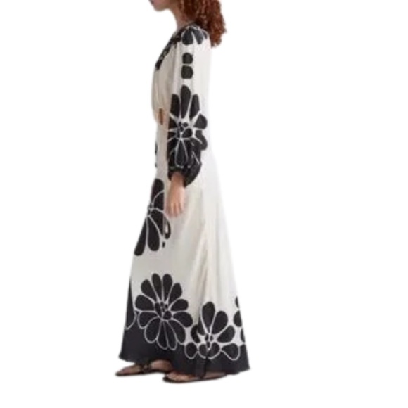 Farm Rio Black Palermo Cut Out Lenzing™ Ecovero™ Viscose Maxi Dress - Picture 3 of 10
